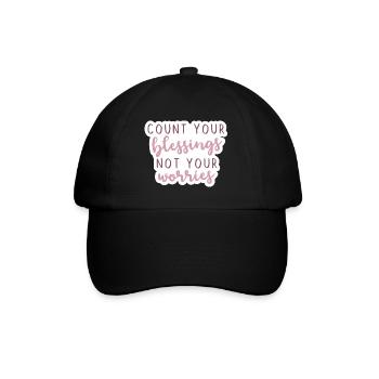 count your blessings - Baseballkappe - Schwarz/Schwarz - Vorne