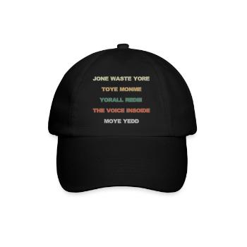 JONE WASTE YORE TOYE MONME YORALL REDIII THE VOICE - Baseballkappe - Schwarz/Schwarz - Vorne