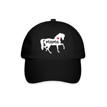 Cheval maman fête des mères chemise maman amant cadeau mignon - Casquette classique - noir/noir - Devant