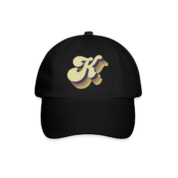 Lettre k rétro - Casquette classique - noir/noir - Devant