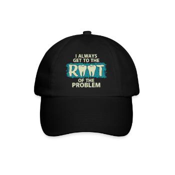 Always straight to the heart of the problem - Baseball Cap - black/black - Front