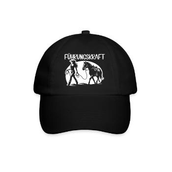Führungskraft Pferd Reiten Geschenkidee Lustig - Baseballkappe - Schwarz/Schwarz - Vorne