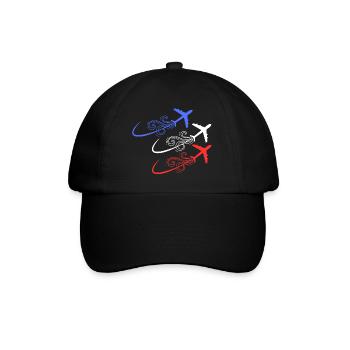 Patrouille de France avions bleu blanc rouge - Casquette classique - noir/noir - Devant