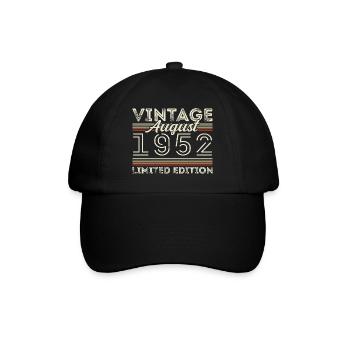 Août 1952 Légende depuis Août 1952 Millésime 1952 - Casquette classique - noir/noir - Devant