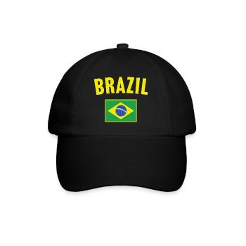 Brazil Flag - Baseball Cap - black/black - Front