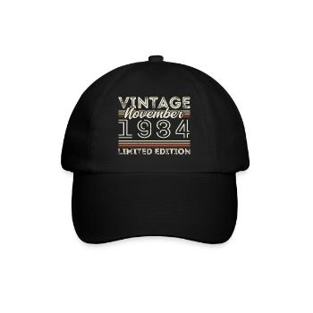 novembre 1984 Anniversaire né en novembre 1984 - Casquette classique - noir/noir - Devant