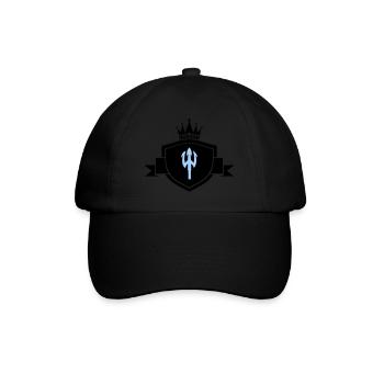 dreizack wappen - Baseballkappe - Schwarz/Schwarz - Vorne