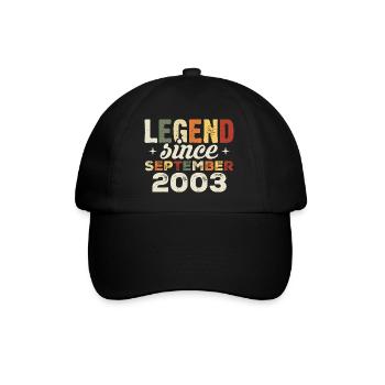 Legendary since September 2003 Birthday September - Baseball Cap - black/black - Front
