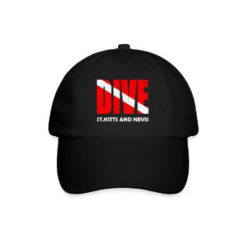 Dive St. Kitts - Karibik - Caribbean - West Indies - Baseball Cap - black/black - Front