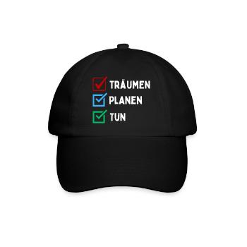 Plan de rêve faire liste de contrôle conception coloré rouge bleu - Casquette classique - noir/noir - Devant