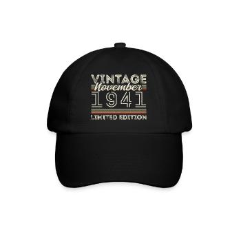 Né en novembre 1941 Anniversaire en novembre 1941 - Casquette classique - noir/noir - Devant