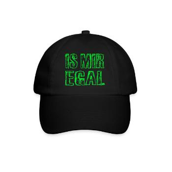 Is Mir Egal - Baseballkappe - Schwarz/Schwarz - Vorne