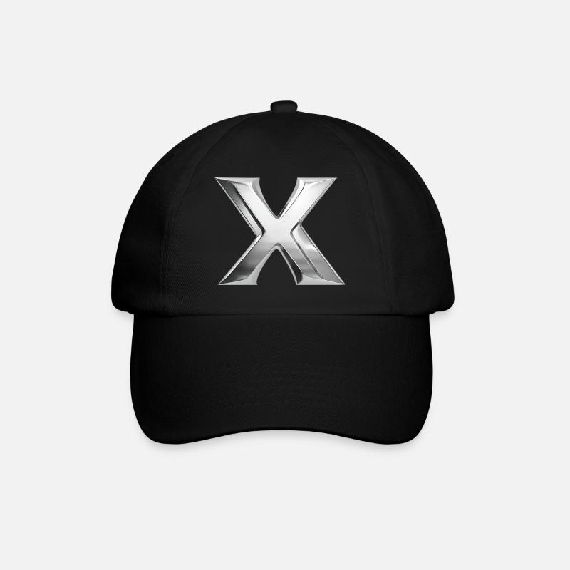 Chrome ,, X " Metallic - Baseball Cap - black/black