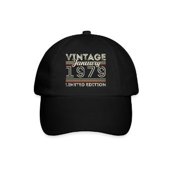 January 1979 Born in 1979 - Birthday January 1979 - Baseball Cap - black/black - Front