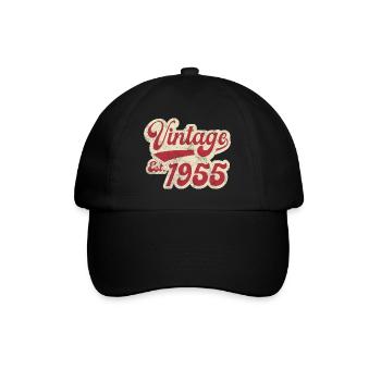 Vintage Est 1955 - Casquette classique - noir/noir - Devant