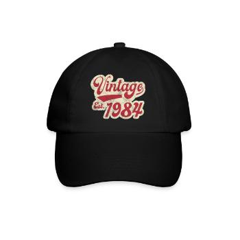 Vintage Est 1984 - Casquette classique - noir/noir - Devant