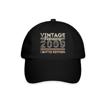 February 2009 Anniversary Gift - February 2009 - Baseball Cap - black/black - Front