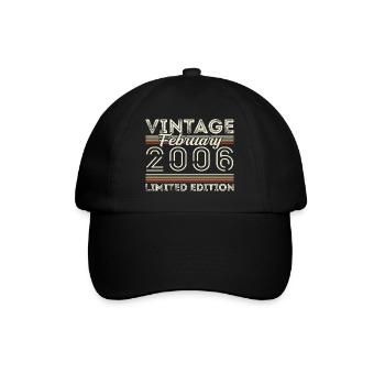 February 2006 Anniversary Gift - February 2006 - Baseball Cap - black/black - Front
