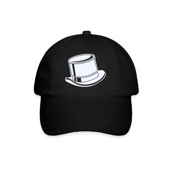 zylinder hut - Baseballkappe - Schwarz/Schwarz - Vorne