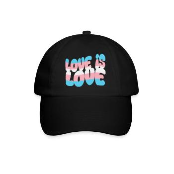 Love is Love – Trans & Visible with Pride - Baseball Cap - black/black - Front