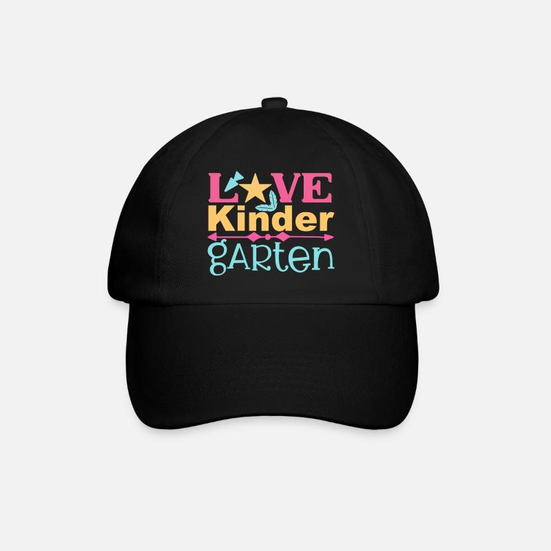 Liebe Kindergarten - Stern und Pfeil - Baseballkappe - Schwarz/Schwarz