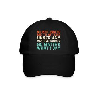 Ne m’invitez pas au festival Afters Rave Party - Casquette classique - noir/noir - Devant