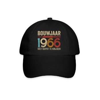Bouwjaar augustus 1966 niet kapot te krijgen - Baseball Cap - black/black - Front