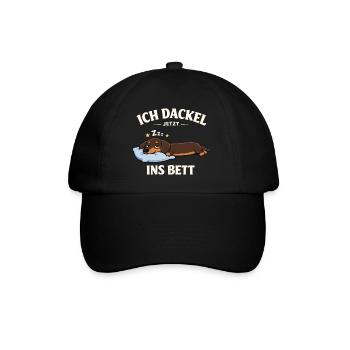 Vêtements teckels cadeaux Je suis teckel maintenant - Casquette classique - noir/noir - Devant