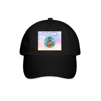 Wild Ride Hippo Burger Patch - Baseballkappe - Schwarz/Schwarz - Vorne