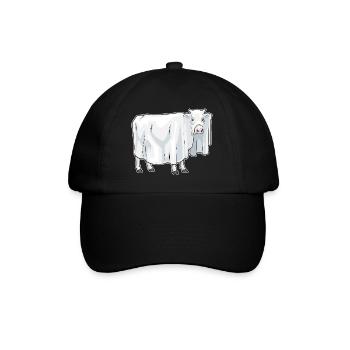 Vache Halloween fantôme - Casquette classique - noir/noir - Devant