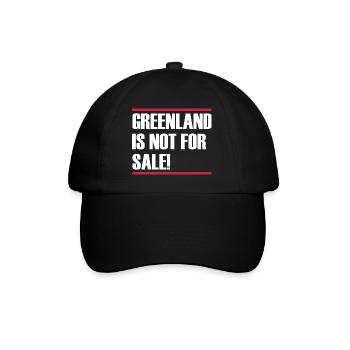 Greenland Is Not For Sale - Baseballkappe - Schwarz/Schwarz - Vorne