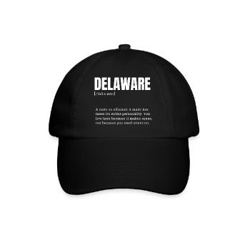 Typographie néon du Delaware - Casquette classique - noir/noir - Devant