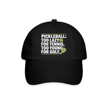 Joueur de pickleball trop paresseux pour le tennis pickleball - Casquette classique - noir/noir - Devant