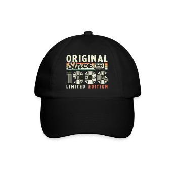 1986 Vintage Rétro Cadeau D'anniversaire - Casquette classique - noir/noir - Devant