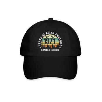 Legendär seit 1971, Vintage Edition 1971 Retro - Baseballkappe - Schwarz/Schwarz - Vorne