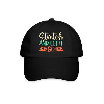 Yoga : étirements et laisse aller Yoga drôle - Casquette classique - noir/noir - Devant