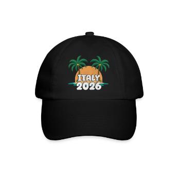 Italien 2026 - Baseballkappe - Schwarz/Schwarz - Vorne