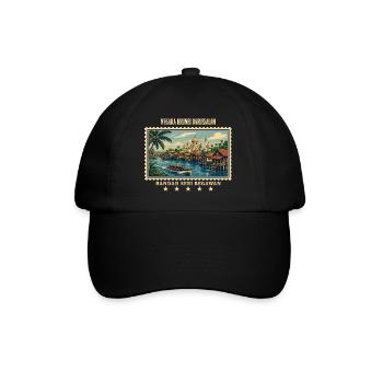 Brunei Bandar Seri Begawan Vintage Reisemarke - Baseballkappe - Schwarz/Schwarz - Vorne