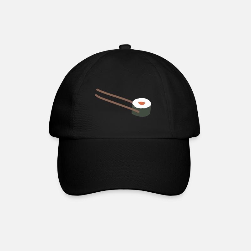 Sushi Stäbchen - Baseballkappe - Schwarz/Schwarz
