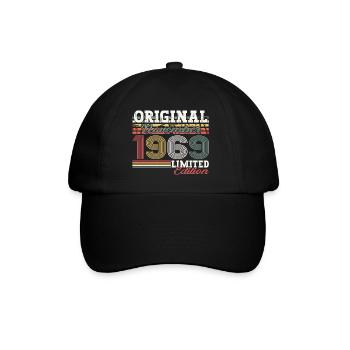 Original November 1969 53rd Birthday Gift - Baseball Cap - black/black - Front