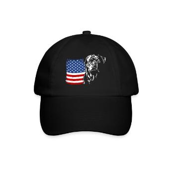 Rottweiler America Flag Dog Dogs Wilsigns - Baseball Cap - black/black - Front