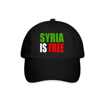 syrien - syria is free - Baseballkappe - Schwarz/Schwarz - Vorne
