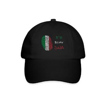 Italy Dna flag of italy Italien - Baseballkappe - Schwarz/Schwarz - Vorne