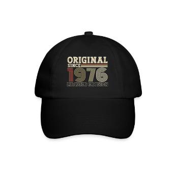 Original since 1976 vintage birthday gift - Baseball Cap - black/black - Front