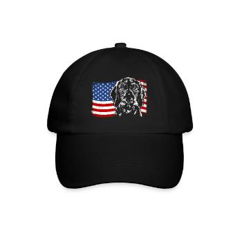 teckel à poil dur amérique flag chiens chiens wilsigns - Casquette classique - noir/noir - Devant
