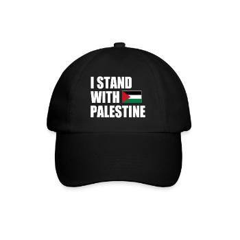 I stand with palestine - Baseball Cap - black/black - Front