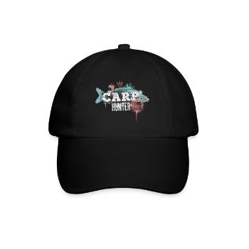 Karpfen Carp Hunter Angeln Angler Fisch Graffiti - Baseballkappe - Schwarz/Schwarz - Vorne