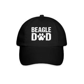 Beagle Dad Beagle Hunde - Baseballkappe - Schwarz/Schwarz - Vorne