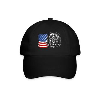 Havanese America Flag Dog Dogs Wilsigns - Baseball Cap - black/black - Front