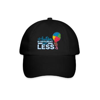 Autism is different not less Autist puzzle piece - Baseball Cap - black/black - Front